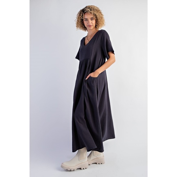 Soft Washed Cotton Gauze Maxi Dress - Picture 2 of 3